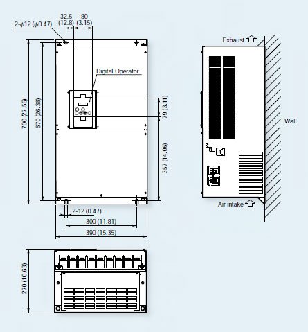 Hitachi SJ700B-1100HFUF AC Drive - Image 2